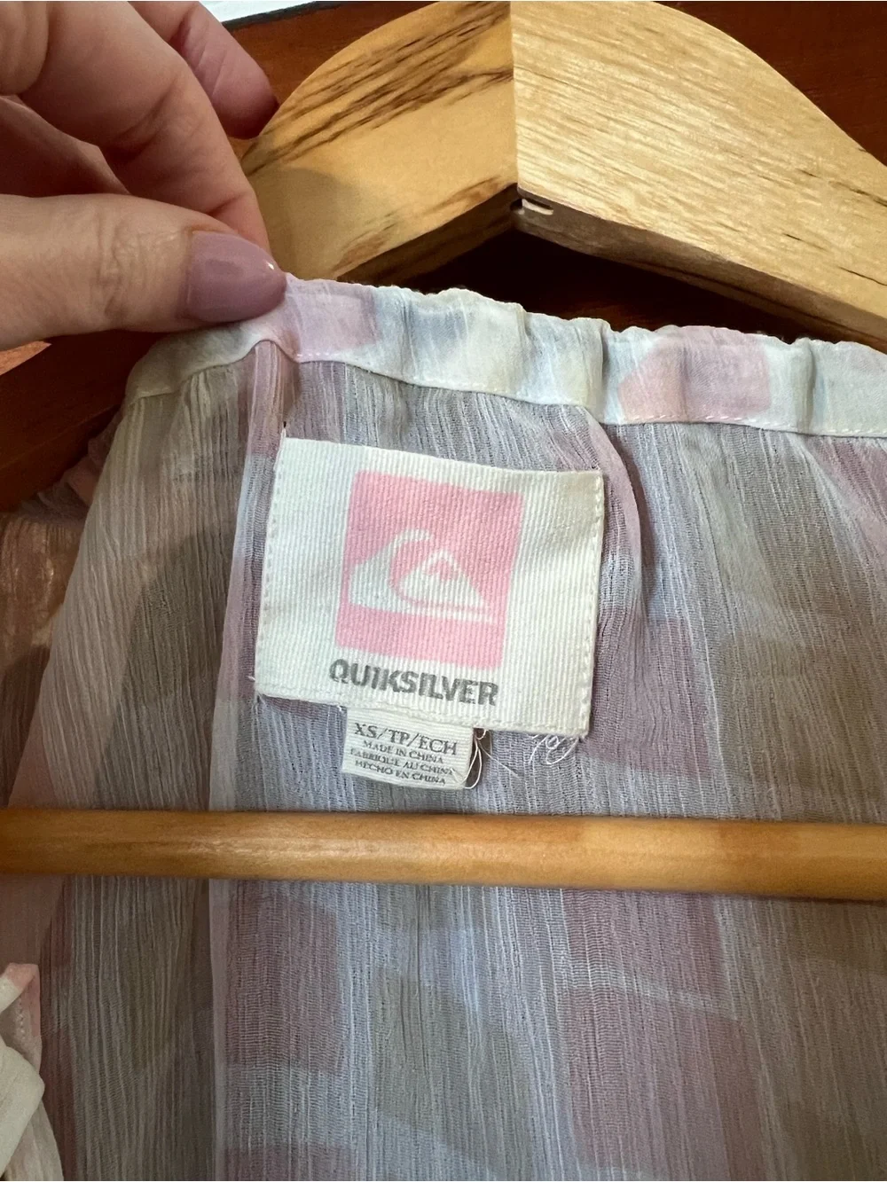 Quiksilver Sheer Geometric Swim Cover Up Tunic XS Beach Resort 2011